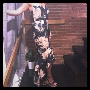 Black & Tan High-Low Maxi Dress from Lulu's-Small